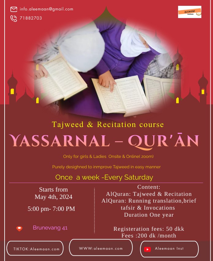 Tajweed & Recitation course YASSARNAL – QUR’AN